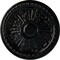 Ekena Millwork Raymond Ceiling Medallion (Fits Canopies up to 5 3/8"), Hand-Painted Black Pearl, 18"OD x 1 1/4"P CM18RA2BPS - alternate 1